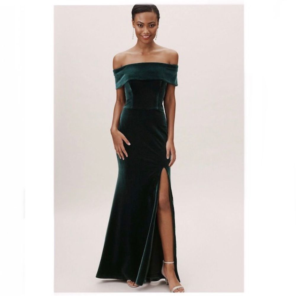 BHLDN Fawn Velvet Dress size 12 - Picture 1 of 8